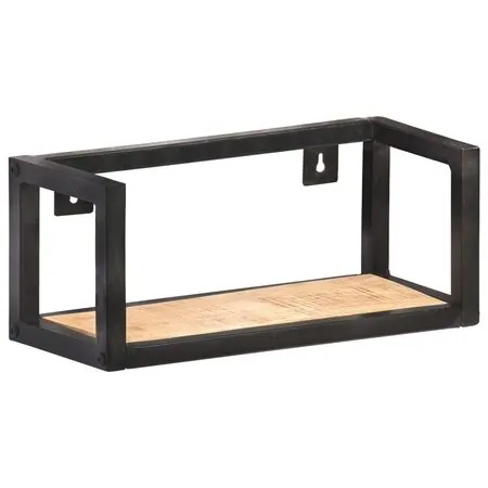  Rafturi de perete, 2 buc., 40 cm, lemn de mango nefinisat