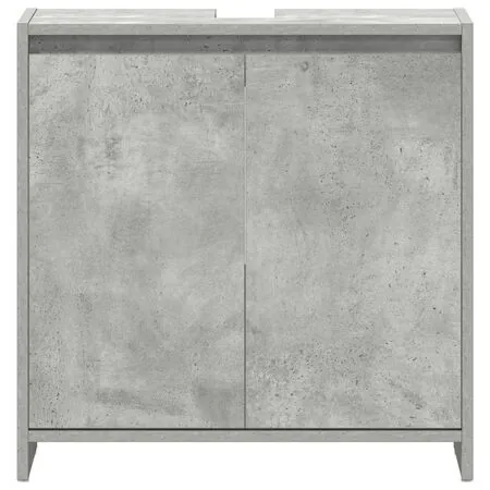  Dulap de baie, gri beton, 60x33x61 cm, lemn prelucrat