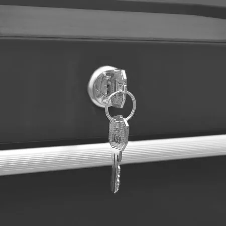  Cărucior de scule pentru atelier cu 7 sertare, negru  