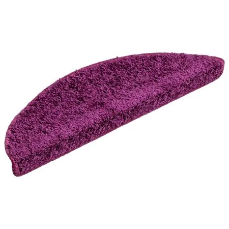  Covorașe pentru trepte scară, 15 buc., violet, 56x17x3 cm