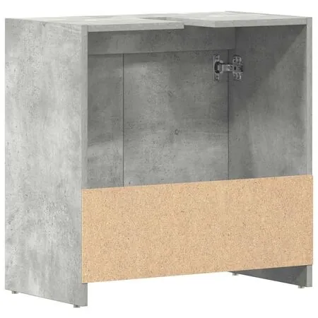  Dulap de baie, gri beton, 60x33x61 cm, lemn prelucrat
