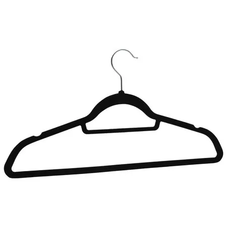 Set de umerașe anti-alunecare, 100 buc., negru, catifea