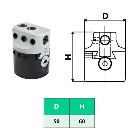  Cap de alezare 50 mm coadă de alezare MT3 pentru frezare strung