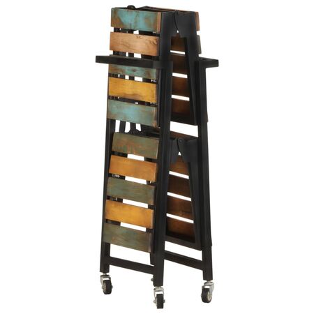  Cărucior de bucătărie, 87x36x81 cm, lemn masiv reciclat
