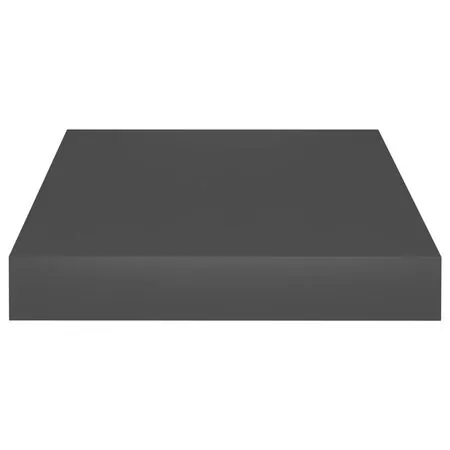  Rafturi de perete suspendate, 4 buc., negru, 23x23,5x3,8 cm MDF