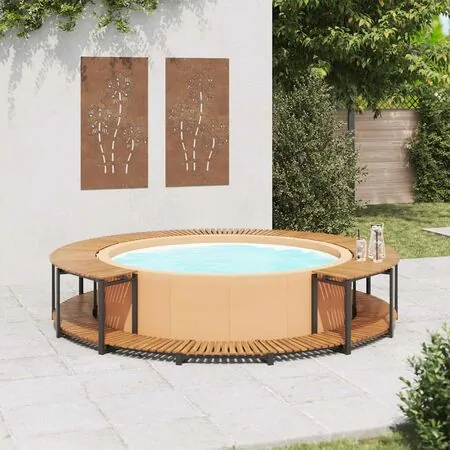  Mobilier de împrejmuire spa, 273x53 cm, lemn masiv de acacia