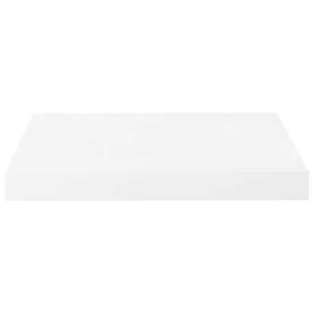  Raft de perete suspendat, alb extralucios, 40x23x3,8 cm, MDF
