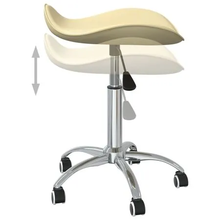  Scaun pentru salon spa, crem, piele ecologică