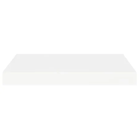  Rafturi de perete suspendate, 2 buc., alb, 40x23x3,8 cm, MDF