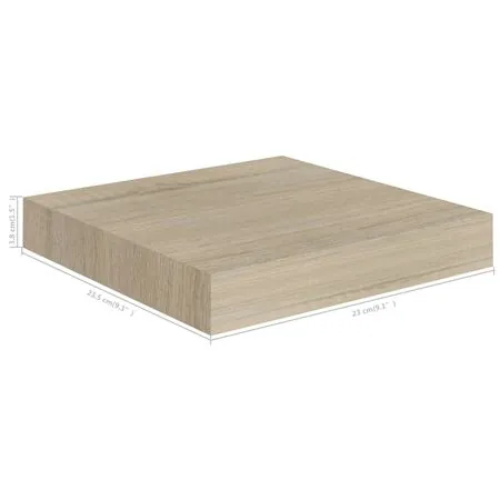  Raft de perete suspendat, stejar, 23x23,5x3,8 cm, MDF