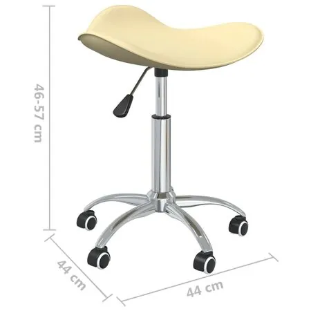  Scaun pentru salon spa, crem, piele ecologică