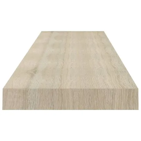  Rafturi perete suspendate, 2 buc., stejar, 120x23,5x3,8 cm, MDF