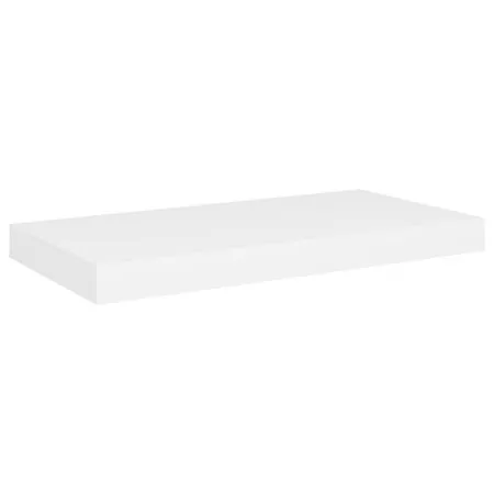  Rafturi de perete suspendate, 4 buc., alb, 50x23x3,8 cm, MDF