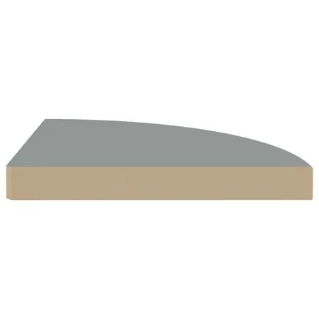  Raft colțar de perete, gri, 35 x 35 x 3,8 cm, MDF