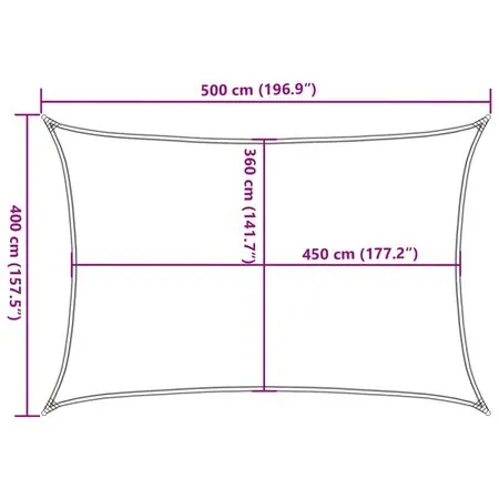  Pânză parasolar, bej, 4 x 5 m, HDPE, 160 g/m²
