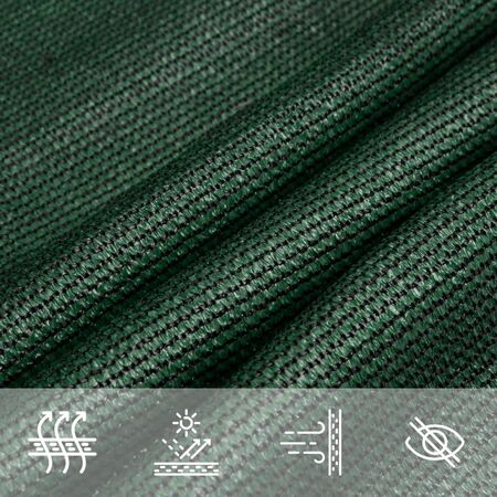  Pânză parasolar, verde închis, 4x5x5 m, HDPE, 160 g/m²