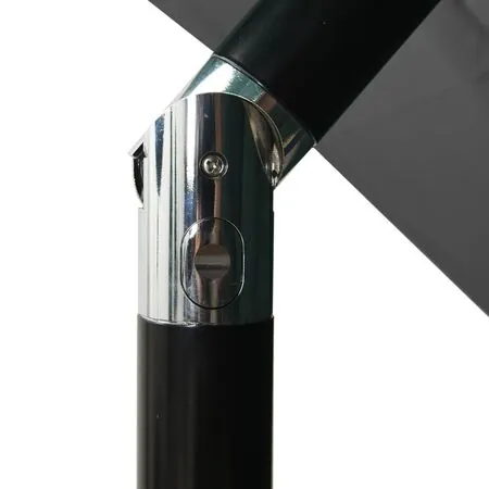  Umbrelă de soare 3 niveluri, stâlp aluminiu, antracit 2,5x2,5 m
