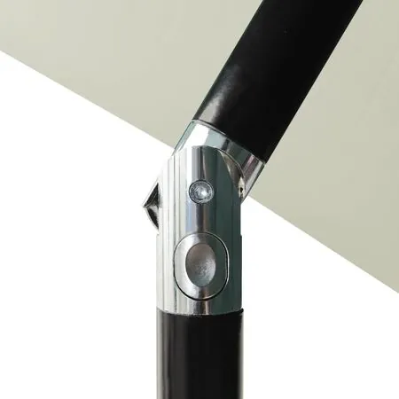  Umbrelă de grădină cu 3 niveluri, stâlp aluminiu, nisipiu, 2 m
