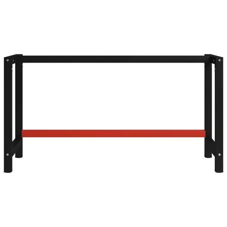  Cadru metalic banc de lucru, 150x57x79 cm, negru și roșu
