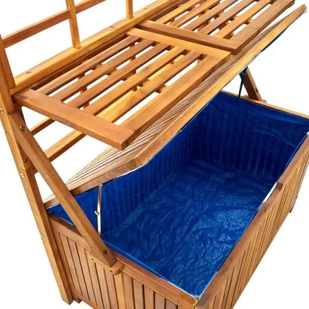  Cutie de depozitare cu spalier, 99x55x160 cm, lemn masiv acacia