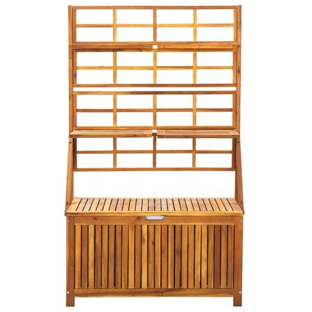  Cutie de depozitare cu spalier, 99x55x160 cm, lemn masiv acacia