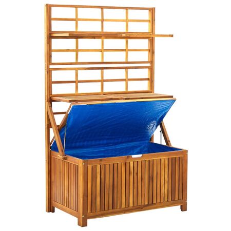  Cutie de depozitare cu spalier, 99x55x160 cm, lemn masiv acacia