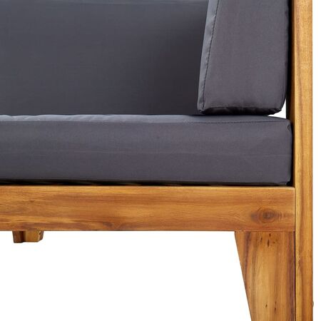 Set mobilier grădină cu perne, 2 piese, lemn masiv de acacia