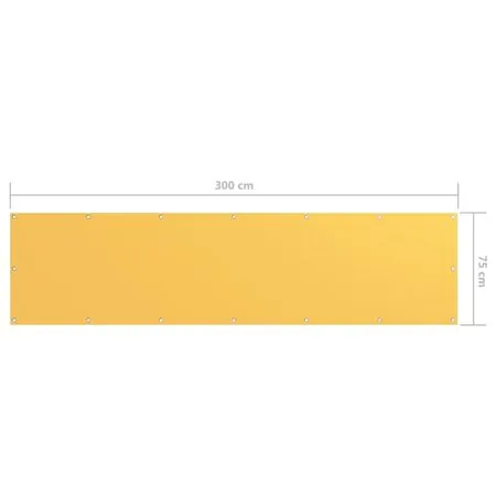  Paravan balcon, galben, 75x300 cm, țesătură oxford