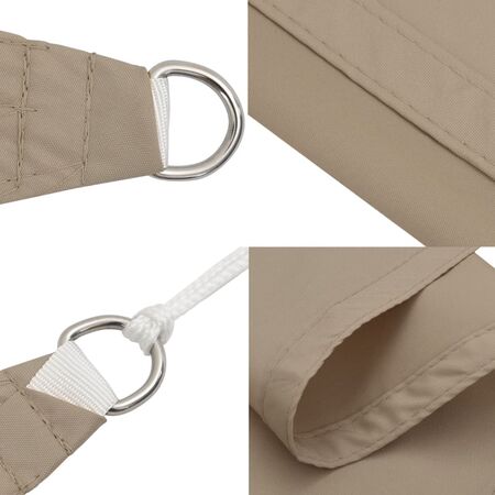  Pânză parasolar gri taupe 6x6x6 m țesătură oxford triunghiular