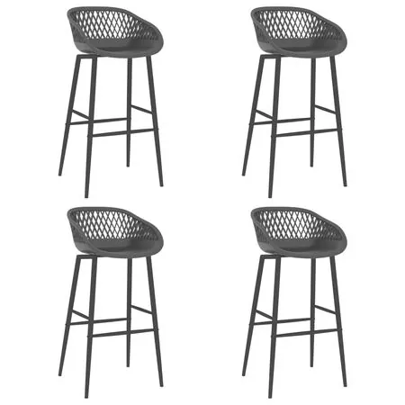  Set mobilier de bar, 5 piese, alb și negru