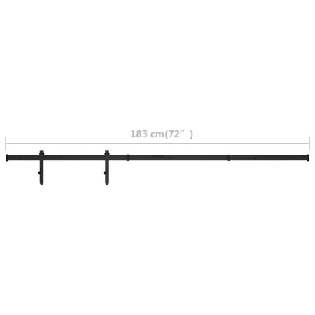  Set glisare ușă mini pentru dulap, oțel carbon, 183 cm
