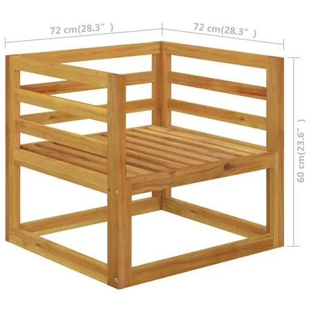  Set mobilier grădină cu perne 12 piese crem, lemn masiv acacia