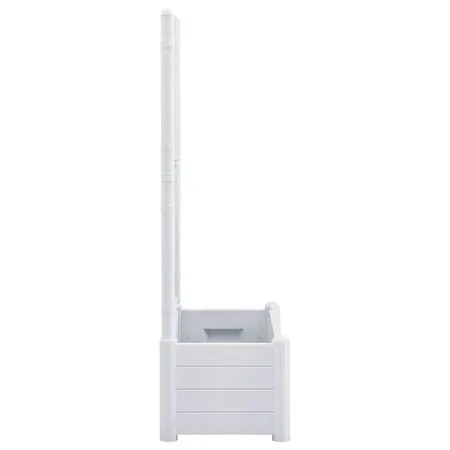  Jardinieră de grădină cu spalier, alb, 100 x 43 x 142, PP