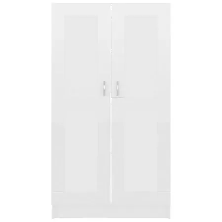  Bibliotecă, alb extralucios, 82,5x30,5x150 cm, lemn prelucrat