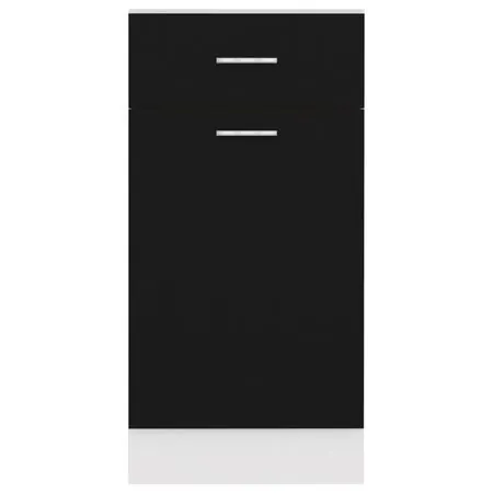  Dulap inferior cu sertar “Lyon”, negru, 40x46x81,5 cm