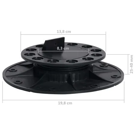  Picioare pentru podea reglabile, 10 buc., 25-40 mm