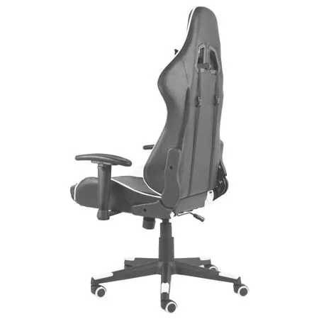  Scaun de jocuri pivotant, alb, PVC