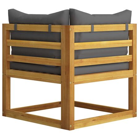  Set mobilier de grădină cu perne, 5 piese, lemn masiv acacia