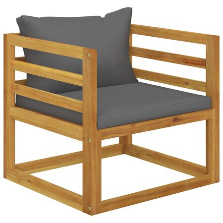  Set mobilier de grădină cu perne, 5 piese, lemn masiv acacia