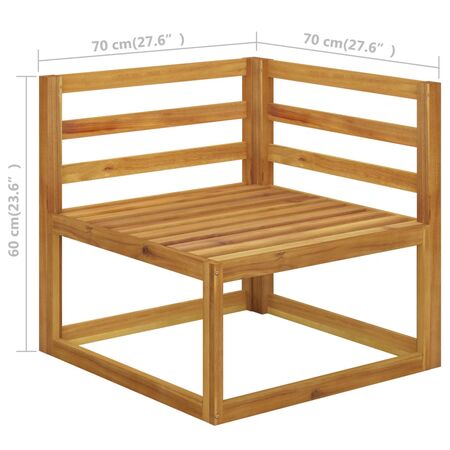  Set mobilier grădină cu perne, 6 piese, crem, lemn masiv acacia