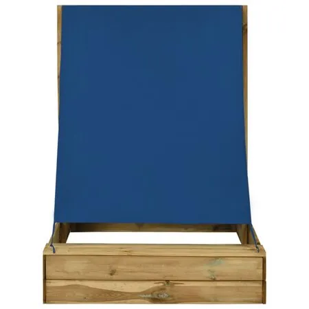  Groapă de nisip cu acoperiș, 160x100x133 cm, lemn de pin tratat
