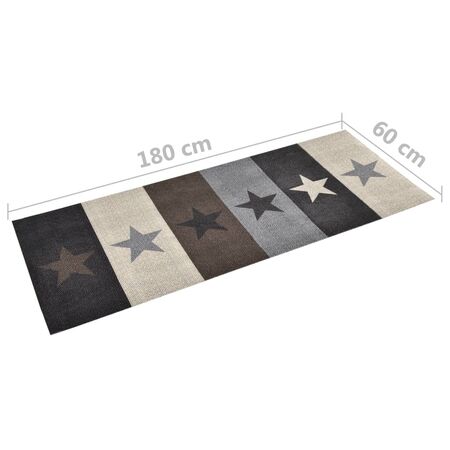  Covoraș de bucătărie lavabil, 60 x 180 cm, model stele 