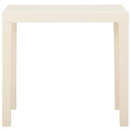 Masă de grădină, alb, 79x65x72 cm, plastic