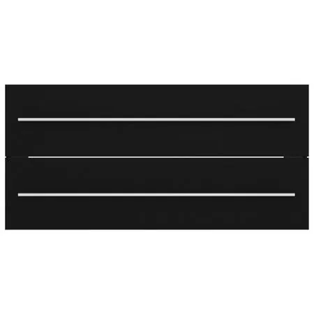  Dulap de chiuvetă, negru, 100x38,5x48 cm, lemn prelucrat