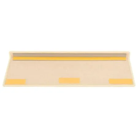  Covorașe scări autoadezive 15 buc. bej deschis 65x21x4cm sisal
