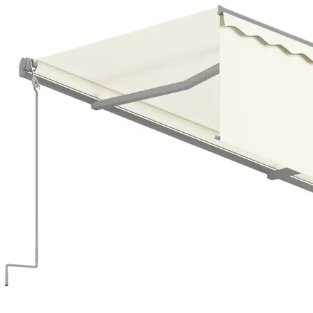  Copertină retractabilă automat, cu stor, crem, 4x3 m  
