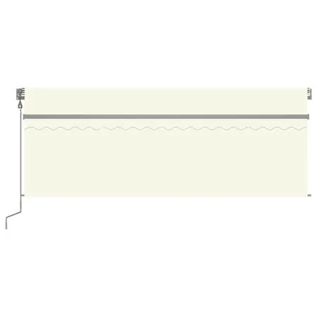  Copertină retractabilă automat, cu stor, crem, 4x3 m  