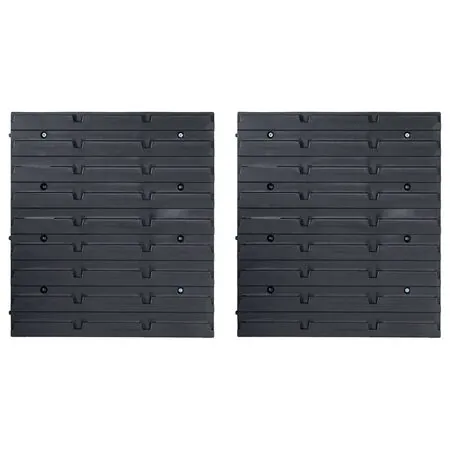  Set cutii depozitare 39 piese cu panouri de perete, roșu&negru