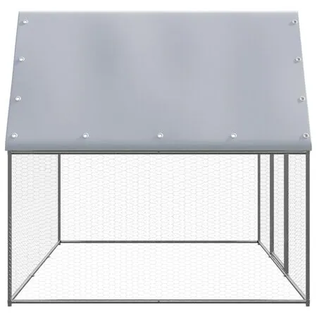  Coteț de păsări pentru exterior, 3x2x2 m, oțel galvanizat
