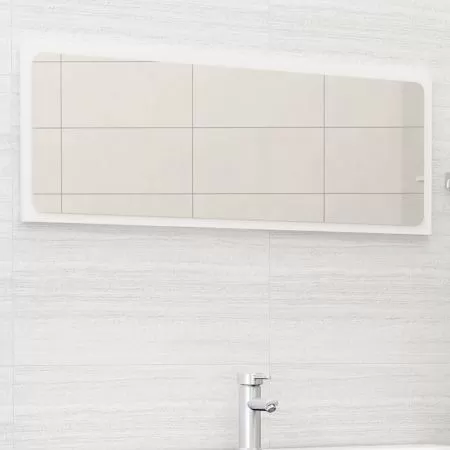 Oglinda de baie, alb, 100 x 1.5 x 37 cm